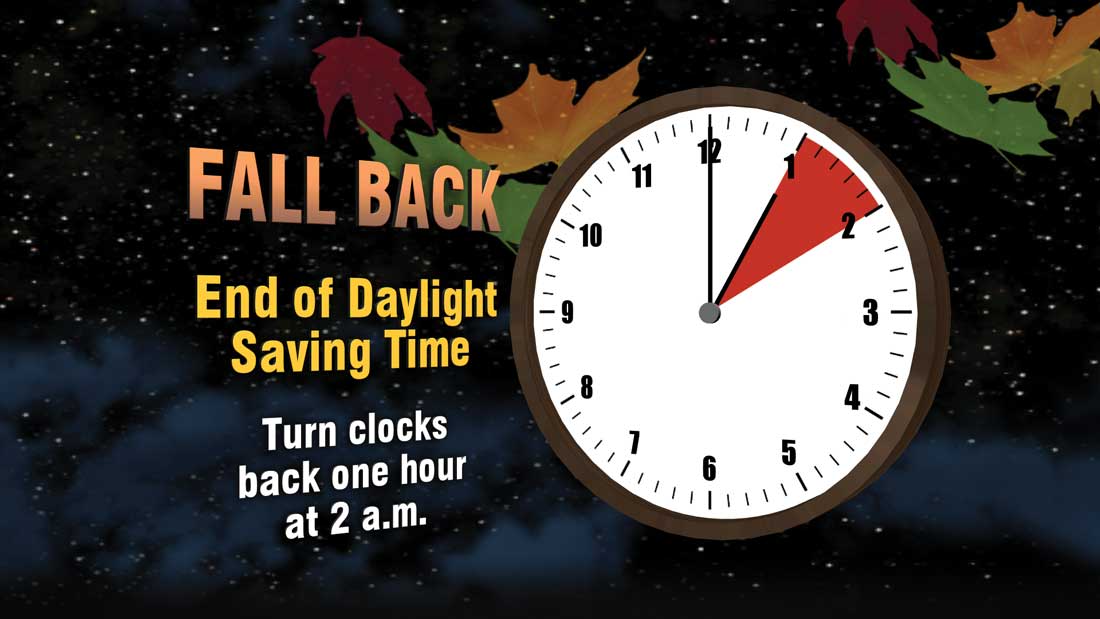 Daylight Saving Time Ends Nov. 6, 2022