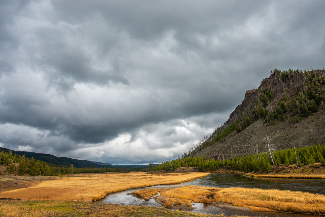 -The Madison River and “National Park” Mountain in Western Yellowstone National Park-