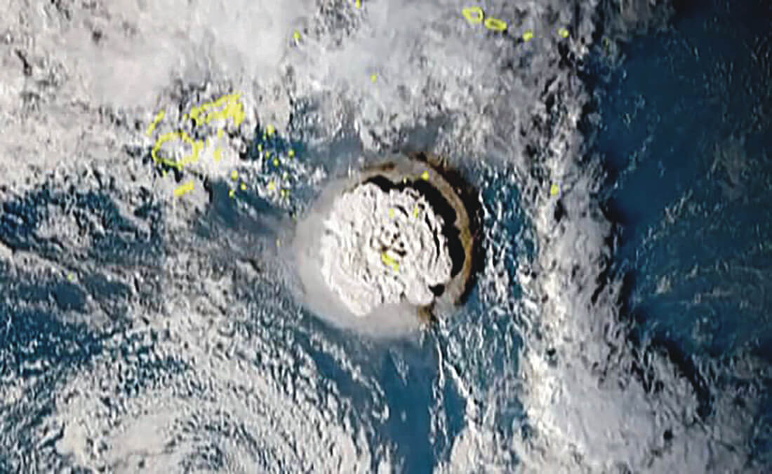 Tonga Tsunami Space Image